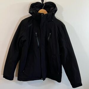 Men's Zeroxposur Performance Black Hooded Jacket Size Medium